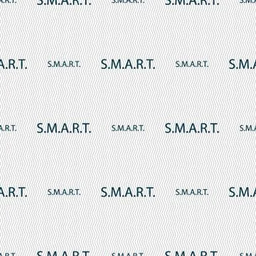 Smart sign icon. Press button. Seamless abstract background with geometric shape Illustrazione stock