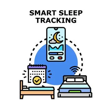 Smart sleep tracking concept representing health technology Stock Illustration