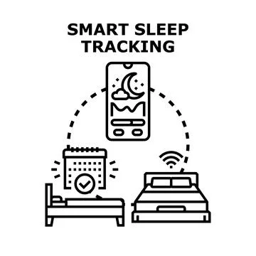 Smart sleep tracking concept representing health technology Stock Illustration