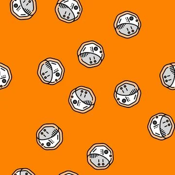 Smart smoke detector home vector seamless pattern Stock Illustration
