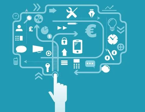 Smart solution. Concept business illustration. Vector flat Illustrazione stock