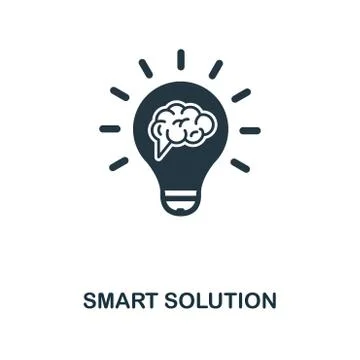 Smart Solution creative icon. Simple element illustration. Smart Solution Stock Illustration