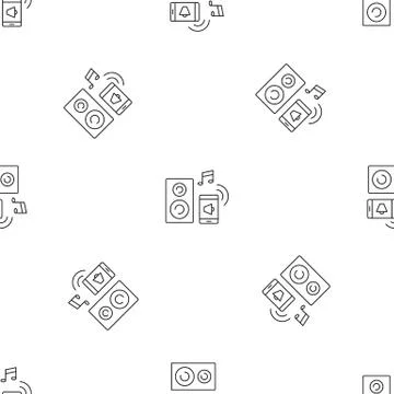 Smart sound control pattern seamless イラスト素材