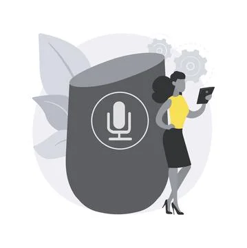 Smart speaker abstract concept vector illustration. Stock Illustration