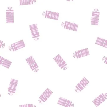 Smart speaker glyph seamless pattern 스톡 일러스트