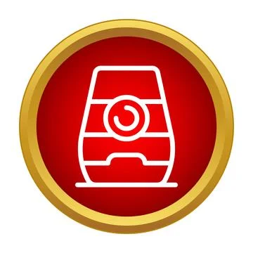 Smart speaker icon representing voice assistant technology Stock Illustration