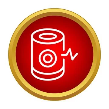 Smart speaker icon visualizing voice assistant control Stock Illustration