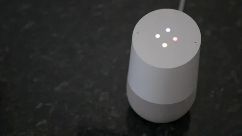 Smart Speaker With Lights on Stock Footage 104118192