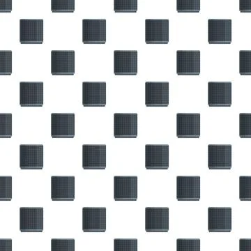 Smart speaker seamless pattern for home automation background Stock Illustration