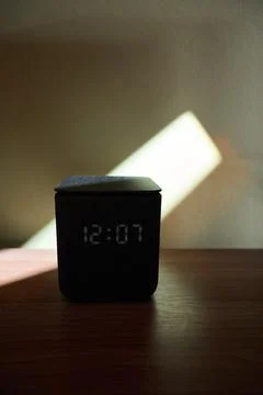 Smart speaker in Shadowed Room Stock Photos