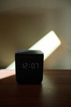 Smart speaker  - Time Display Stock Photos