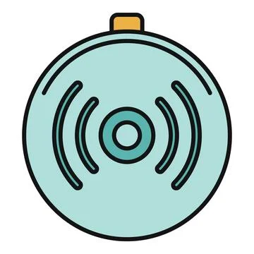 Smart speaker transmitting sound waves, voice assistant technology Stock Illustration