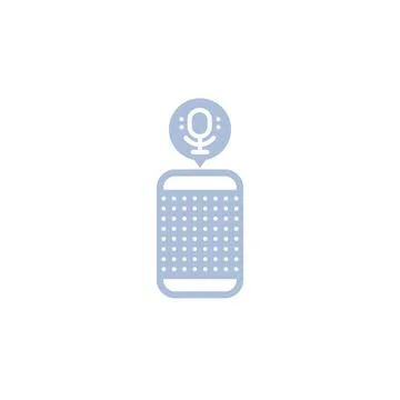 Smart speaker, voice assistant vector icon Stock Illustration