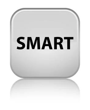 Smart special white square button Stock Illustration