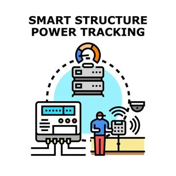 Smart structure power tracking energy management system Stock Illustration