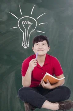 Smart student thinking an idea Foto stock
