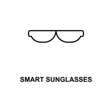 Smart sunglasses icon. Element of technologies icon with name for mobile concept Stock Illustration