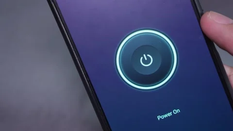 Smart switch app on the smartphone to controlling electronic equipment wirelessl Stock Footage 275168636