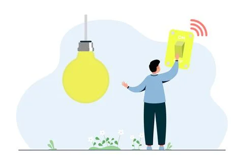 Smart Switch Concept Illustration Stock Illustration