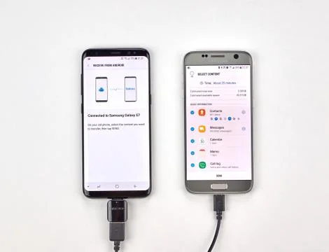 Smart switch data transfer Stock Photos