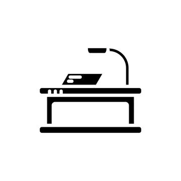Smart table glyph icon Stock Illustration