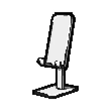 Smart table phone holder pixel art vector illustration Stock Illustration