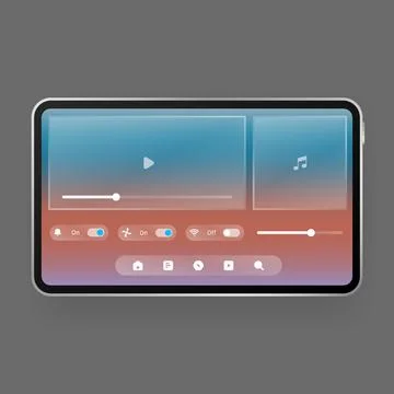 Smart Tablet Interface for Home Automation Control イラスト素材