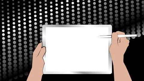 Smart tablet mockup background illustration Stock Illustration