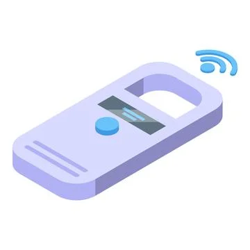 Smart tag reader icon isometric vector. Door lock entry Illustrazione stock