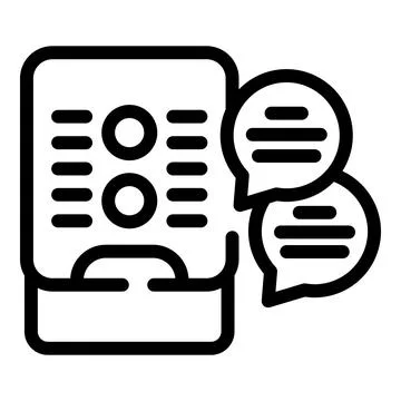 Smart talkative device icon outline vector. Voice command assistant agent Stock Illustration