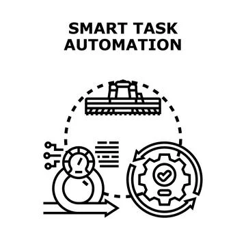 Smart task automation process vector concept イラスト素材