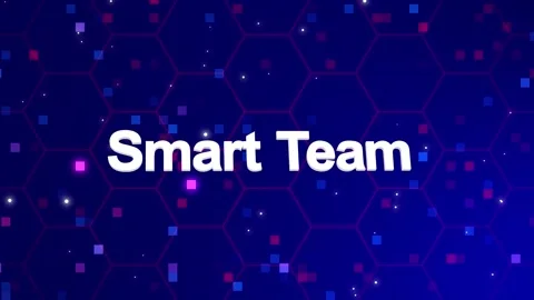 Smart Team text animation with background Stock Footage 260209698