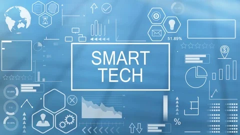 Smart Tech, Animated Typography Stock Footage 116355887