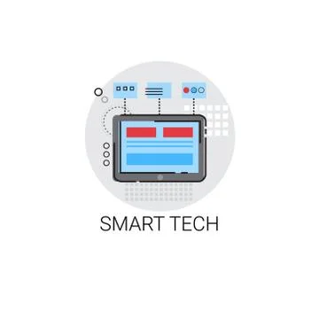 Smart Tech Devices Digital Technology Icon Stock Illustration