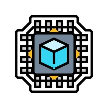 Smart technology color icon vector illustration Stock Illustration