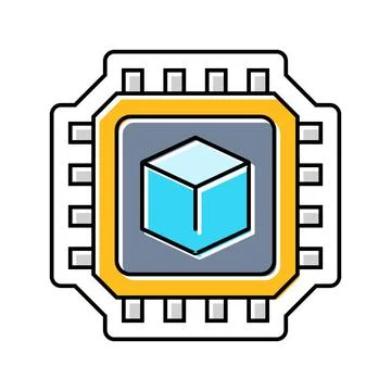Smart technology color icon vector illustration Illustrazione stock