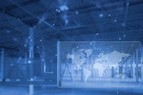 Smart technology concept with global logistics partnership Stock-Fotos