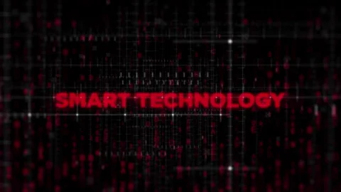 Smart Technology on Digital Background Stock Footage 343353571