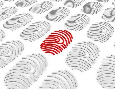 Smart technology fingerprint, identification and data Stock Illustration