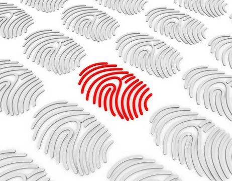 Smart technology fingerprint, identification and data Stock Illustration