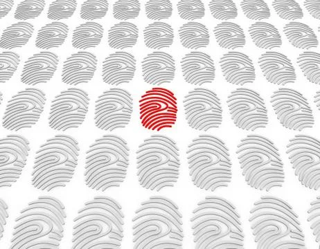 Smart technology fingerprint, identification and data Illustrazione stock