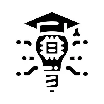 Smart technology glyph icon vector illustration Illustrazione stock