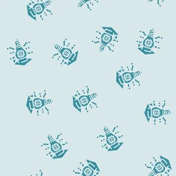 Smart technology glyph vector seamless pattern Illustrazione stock