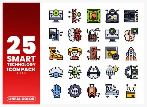 Smart Technology Icons Collection 库存插图