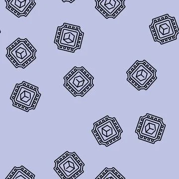 Smart technology line seamless pattern Stock Illustration