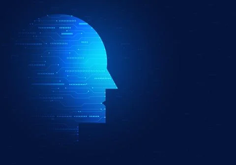 Smart technology or artificial intelligence helps organize user information.. イラスト素材