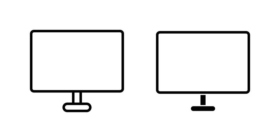 Smart Television icon modern style vectors set Stock Illustration