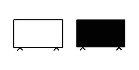 Smart Television icon vector art Illustrations Stock Illustration