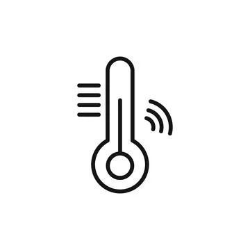 Smart temperature logo sign vector outline Illustrazione stock