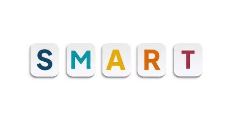 Smart Text Animation with Colorful Letter Blocks Vídeo Stock 328248876